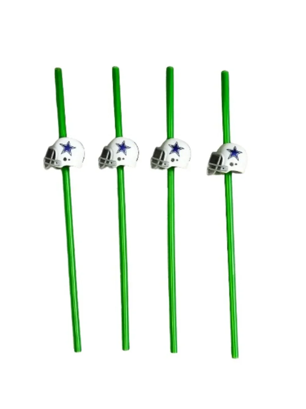4pk Dallas Cowboys Party Straws Helmet 12